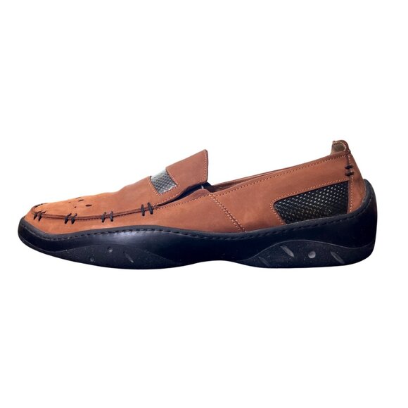 Toschi Mach Loafers Brown Nubuck Leather Driver Shoe CarbonLite Mens 11.5 - Picture 6 of 12